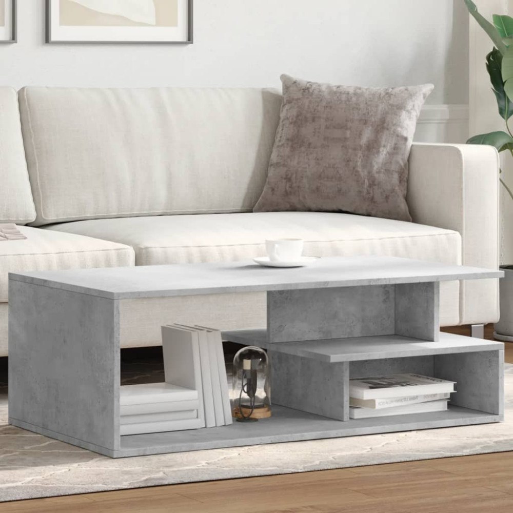 vidaXL Soffbord betonggrå 102x55x35 cm konstruerat trä