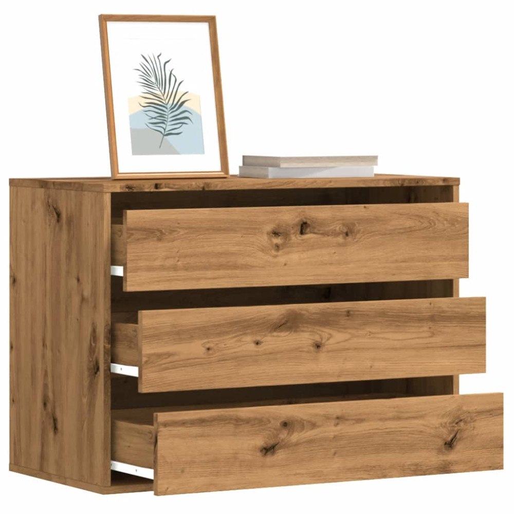 vidaXL Byrå ek 80x41x58 cm konstruerat trä