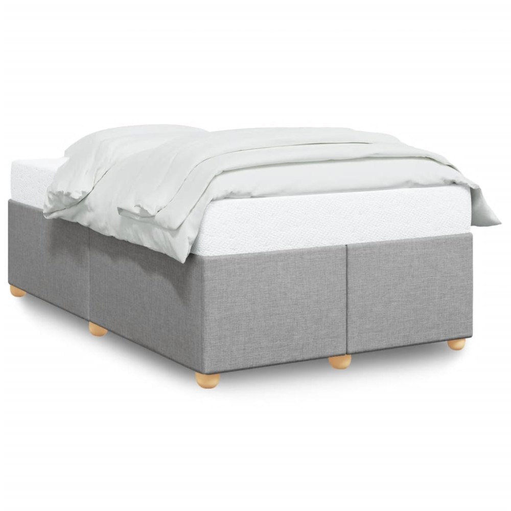 vidaXL sängram utan madrass ljusgrå 120x190 cm tyg