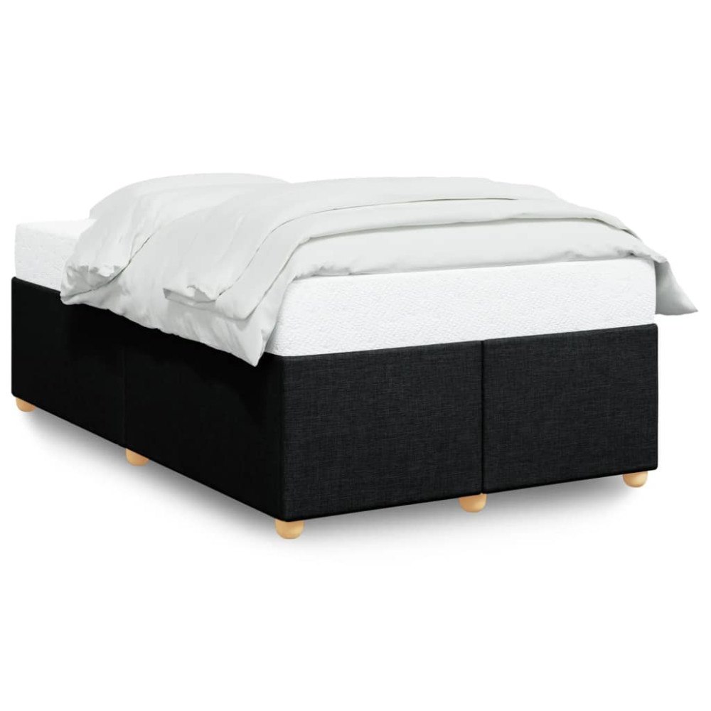 vidaXL Sängram utan madrass svart 120x200 cm tyg