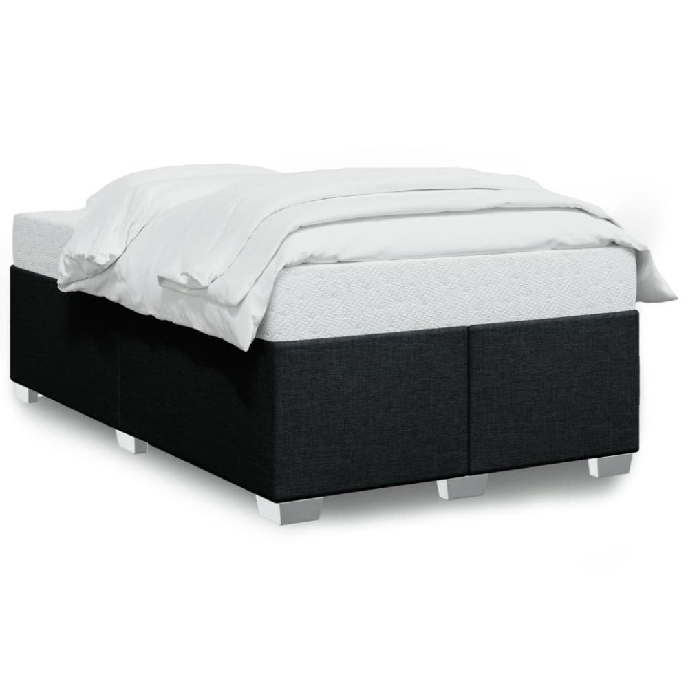 vidaXL Sängram utan madrass svart 120x200 cm tyg