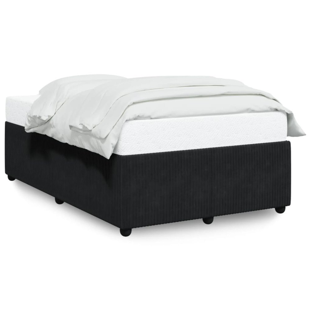 vidaXL Sängram utan madrass svart 120x200 cm sammet