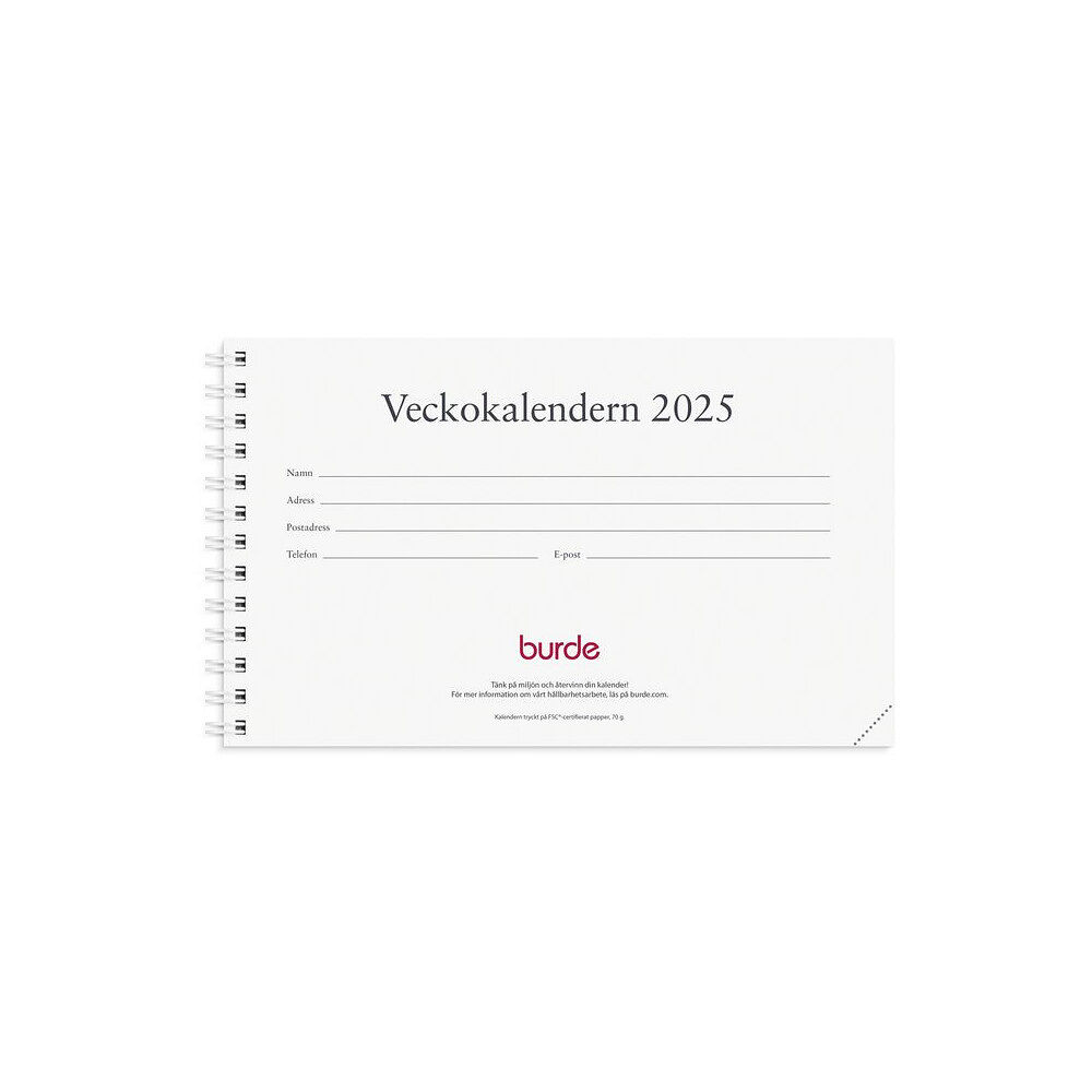 Burde Veckokalendern refill 2025