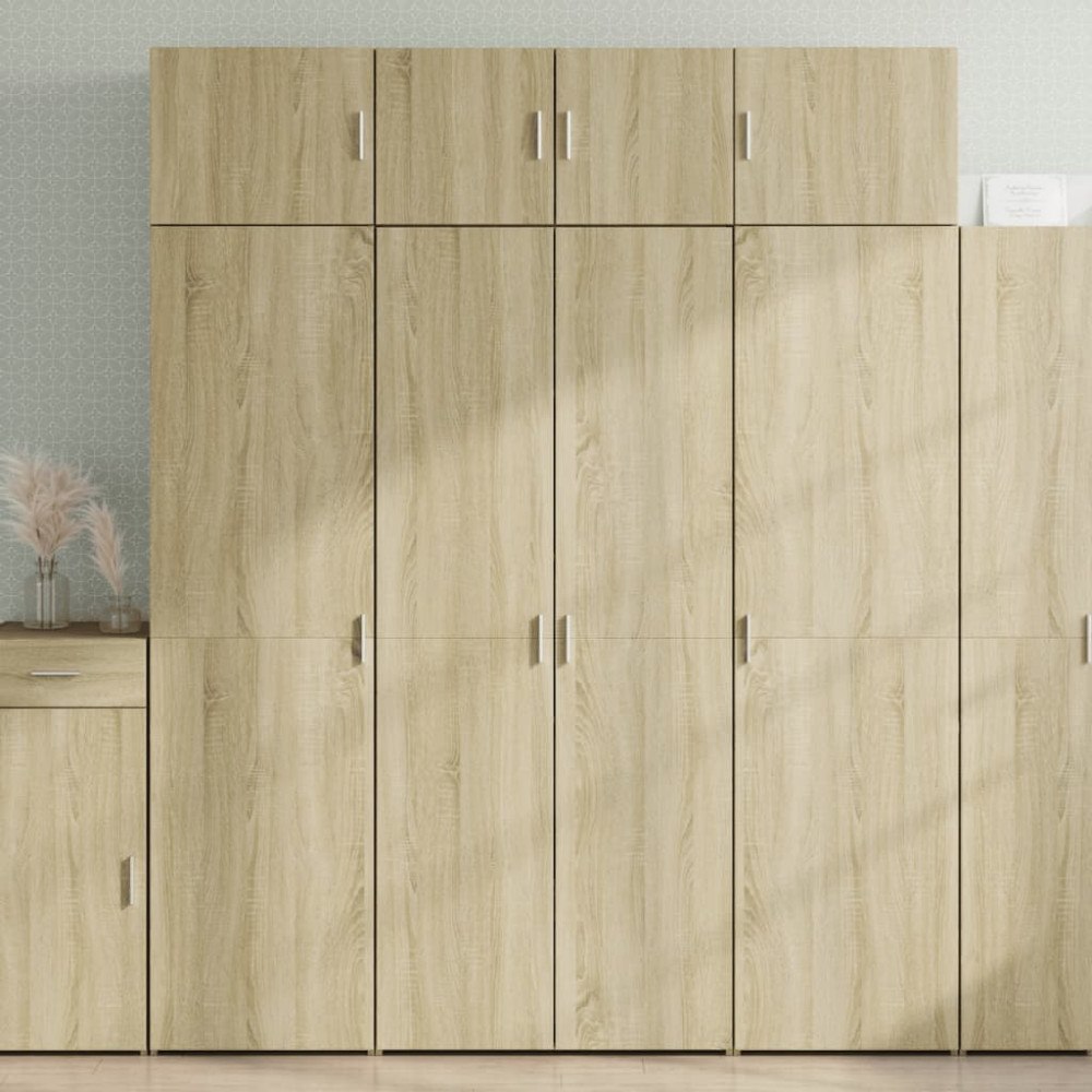 vidaXL Förvaringsskåp sonoma ek 80x42,5x225 cm konstruerat trä