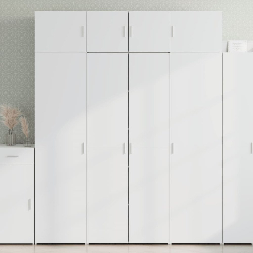 vidaXL Förvaringsskåp vit 80x42,5x225 cm konstruerat trä