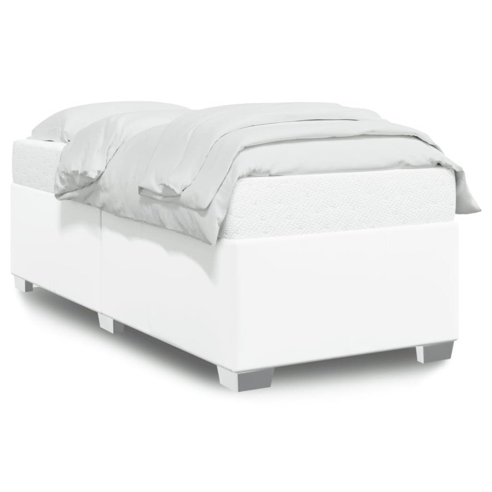 vidaXL Sängram vit 90x190 cm konstläder