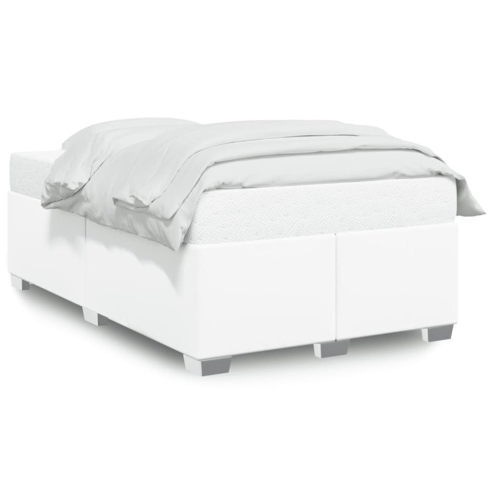 vidaXL sängram utan madrass vit 120x190 cm konstläder