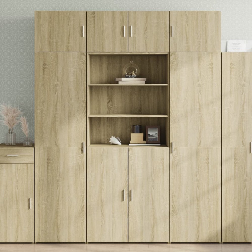 vidaXL Förvaringsskåp sonoma ek 80x42,5x225 cm konstruerat trä