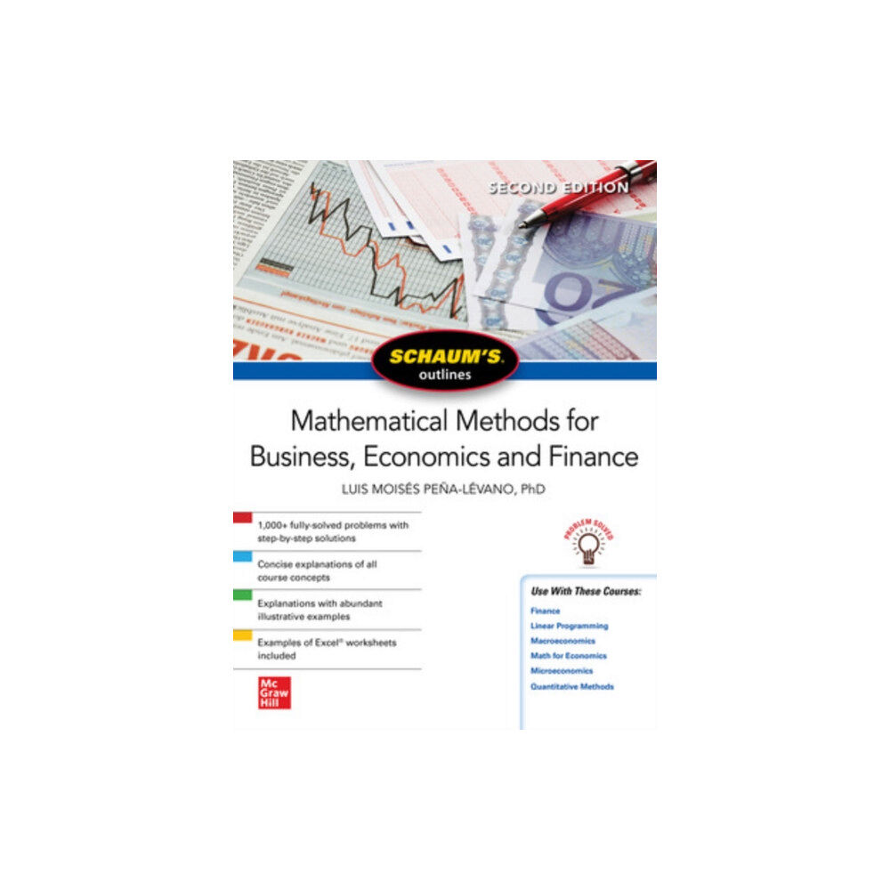 McGraw-Hill Education Schaum's Outline of Mathematical Methods for Business, Economics and Finance, Second Edition (häftad, eng)