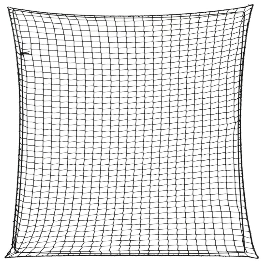 vidaXL Lastnät med elastiskt rep svart 3x3 m PP