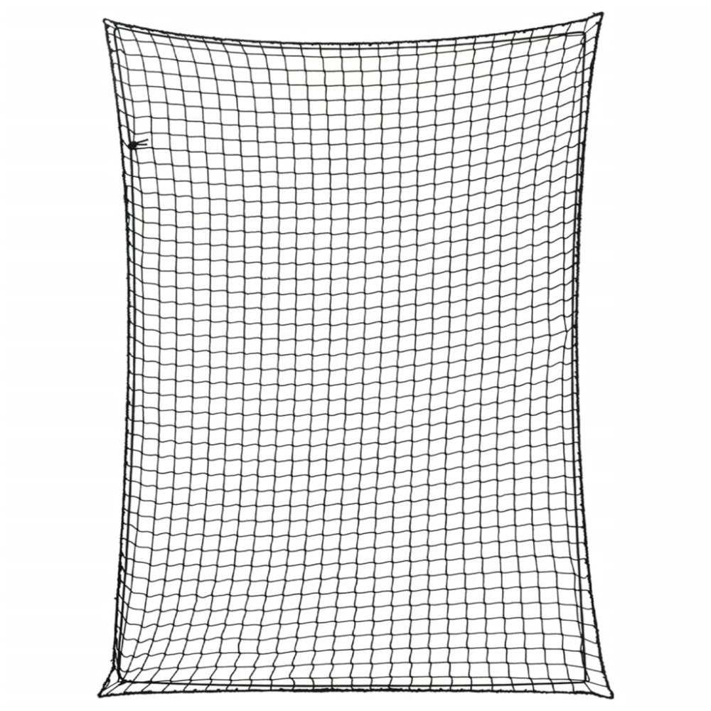 vidaXL Lastnät med elastiskt rep svart 4x3 m PP