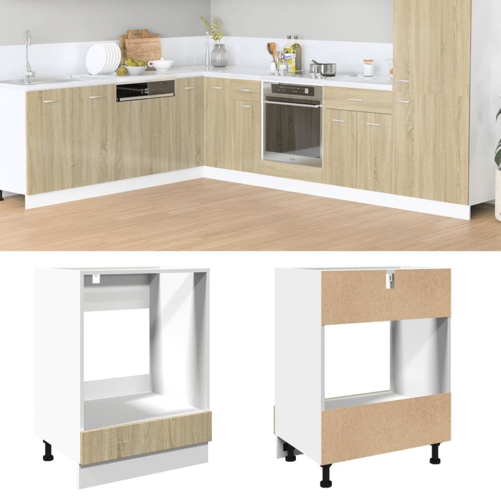 vidaXL Överskåp sonoma-ek 60x46x81,5 cm konstruerat trä