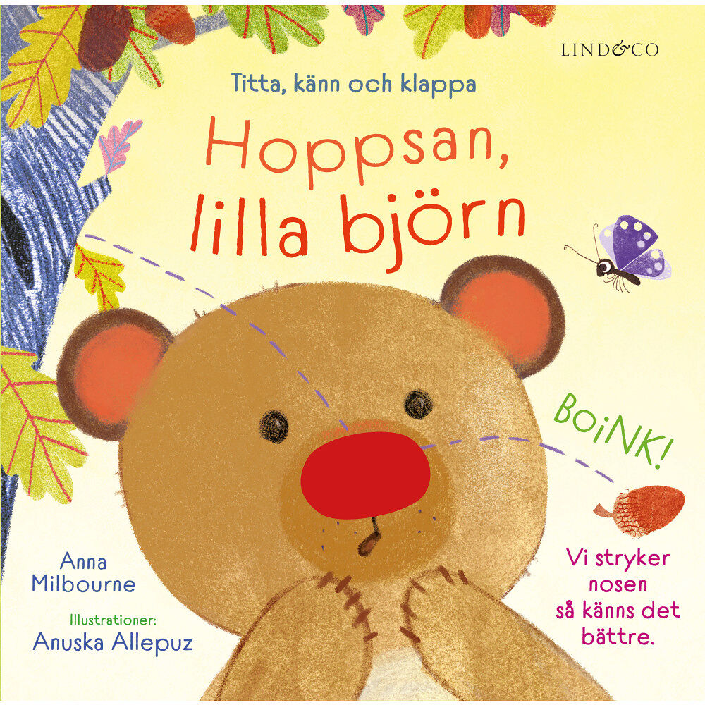 Anna Milbourne Hoppsan, lilla björn : titta, känn och klappa (bok, board book)