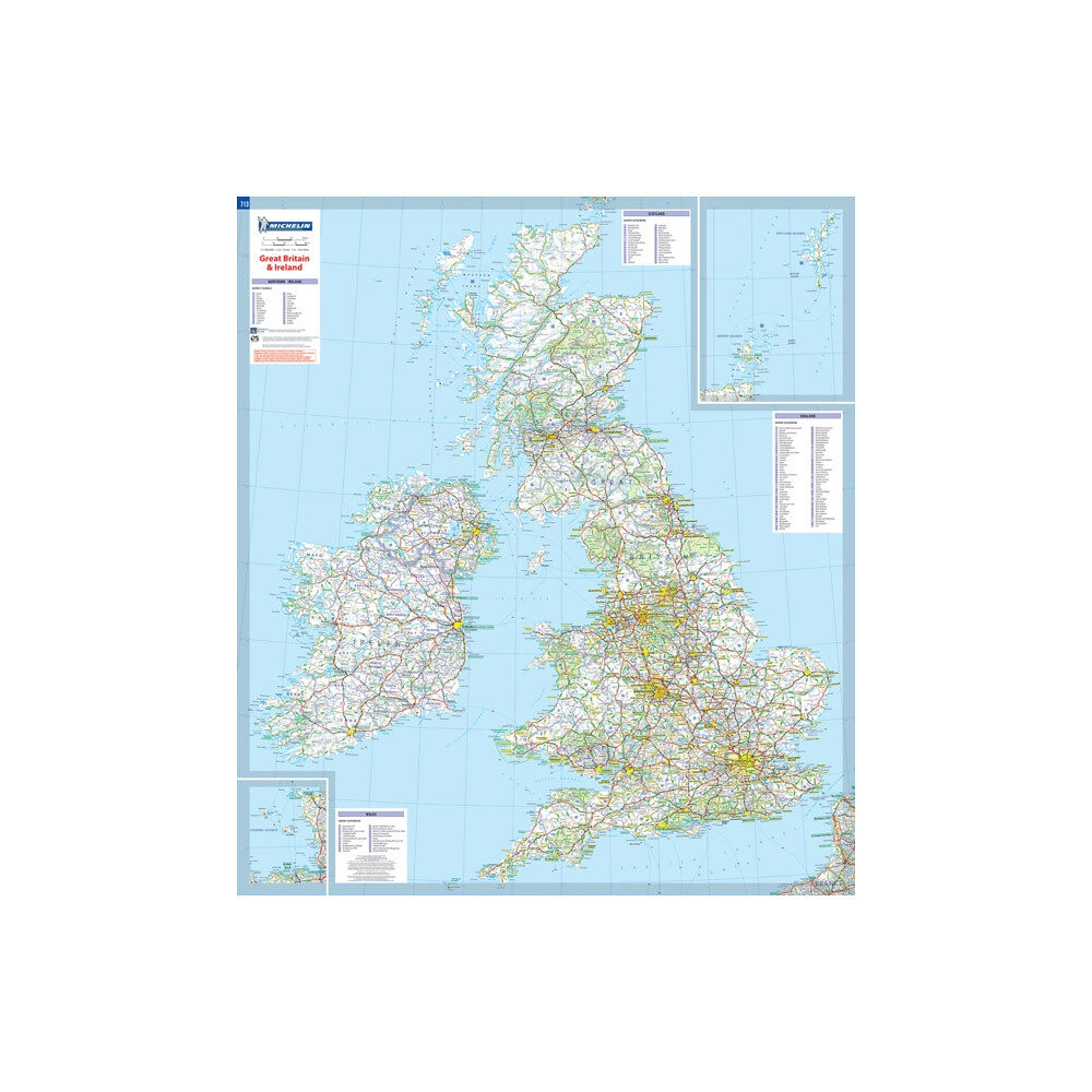 Michelin Editions Des Voyages Great Britain & Ireland - Michelin rolled & tubed wall map Encapsulated