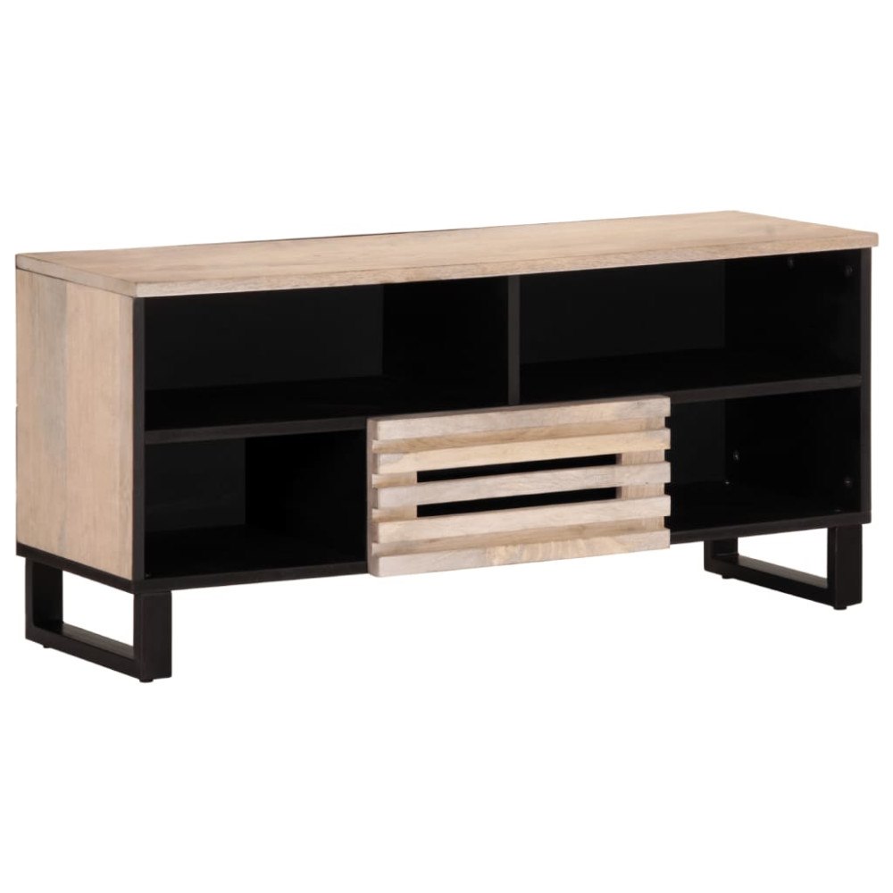 vidaXL Tv-bänk 100x34x46 cm massivt mangoträ