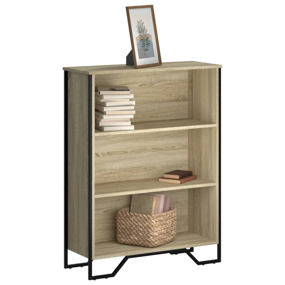 vidaXL Bokhylla sonoma-ek 80x31x106 cm konstruerat trä