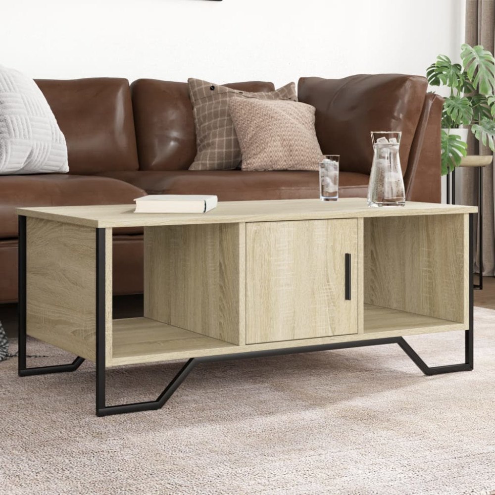 vidaXL Soffbord sonoma-ek 100x51x40 cm konstruerat trä