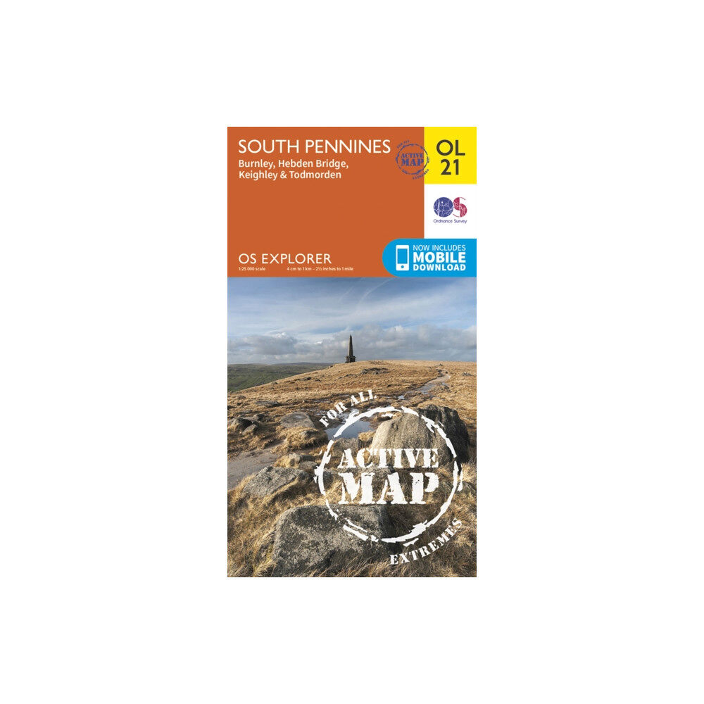 Ordnance Survey South Pennines, Burnley, Hebden Bridge, Keighley & Todmorden