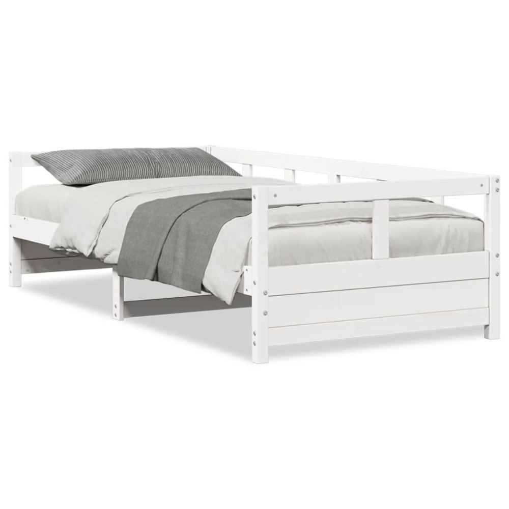 vidaXL Dagbädd utan madrass vit 80x200 cm massiv furu