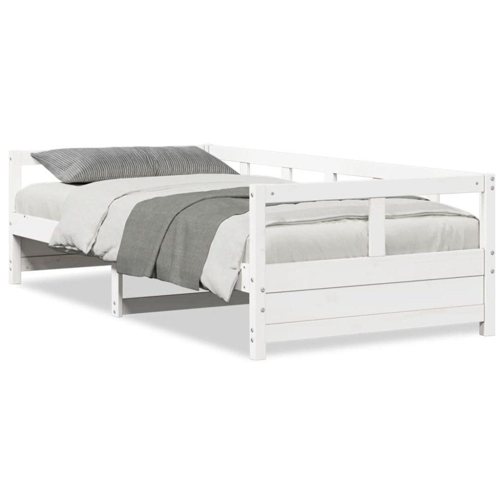 vidaXL Dagbädd utan madrass vit 90x200 cm massiv furu