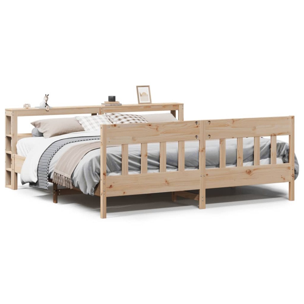 vidaXL Sängram utan madrass 180x200 cm massiv furu