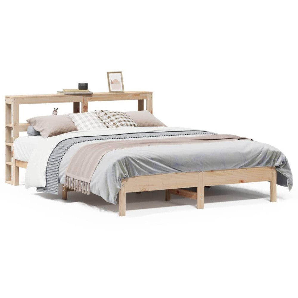 vidaXL Sängram utan madrass 150x200 cm massiv furu