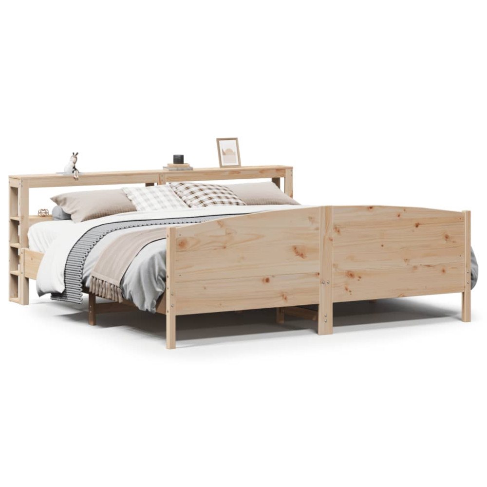 vidaXL Sängram utan madrass 180x200 cm massiv furu