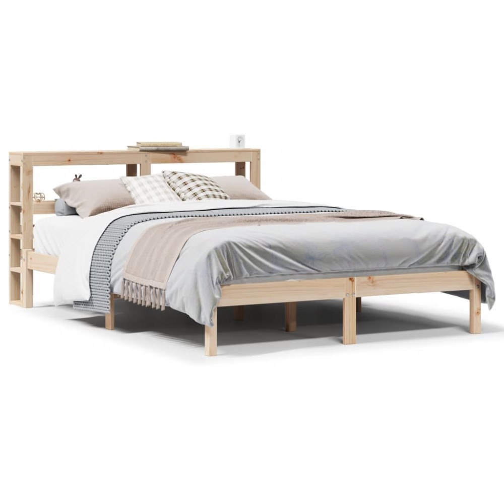 vidaXL Sängram utan madrass 120x200 cm massiv furu