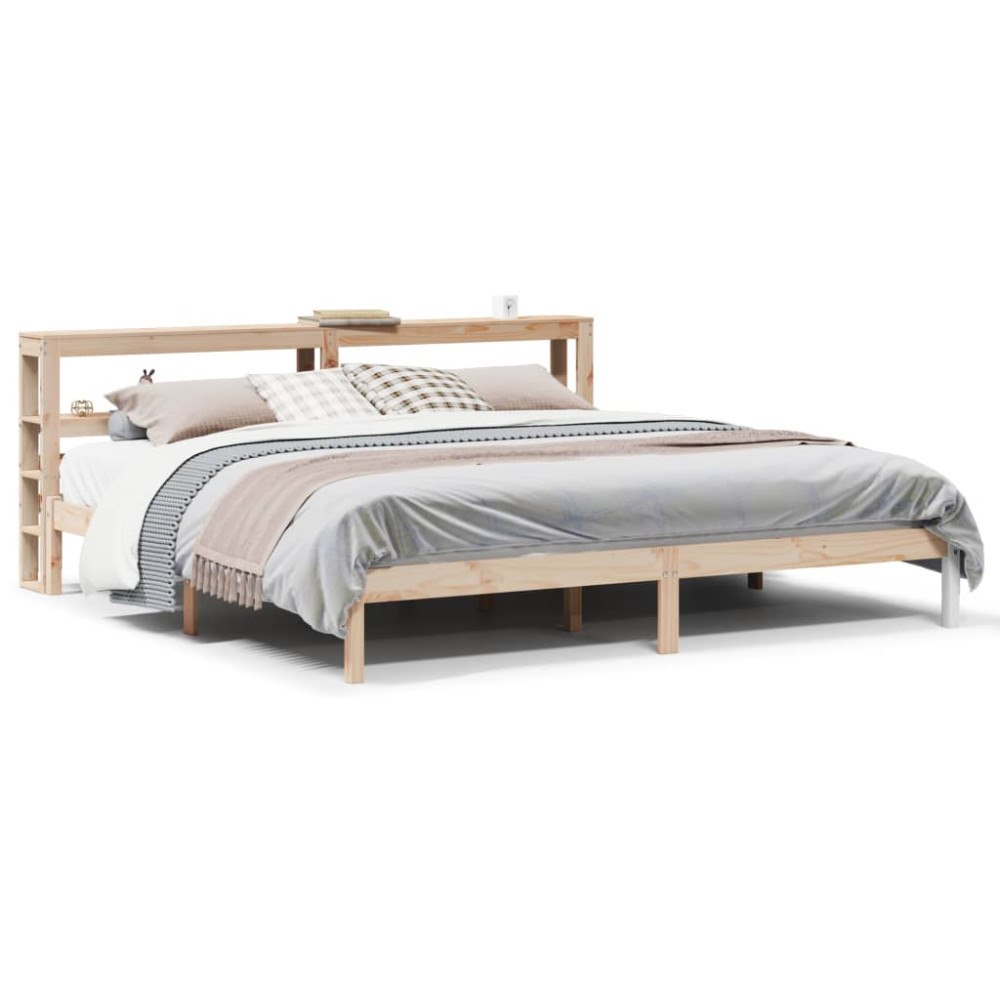 vidaXL Sängram utan madrass 180x200 cm massiv furu