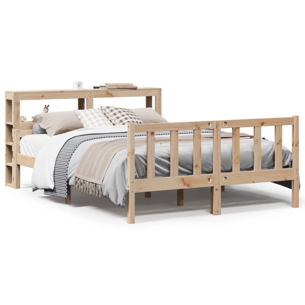 vidaXL Sängram utan madrass 160x200 cm massiv furu