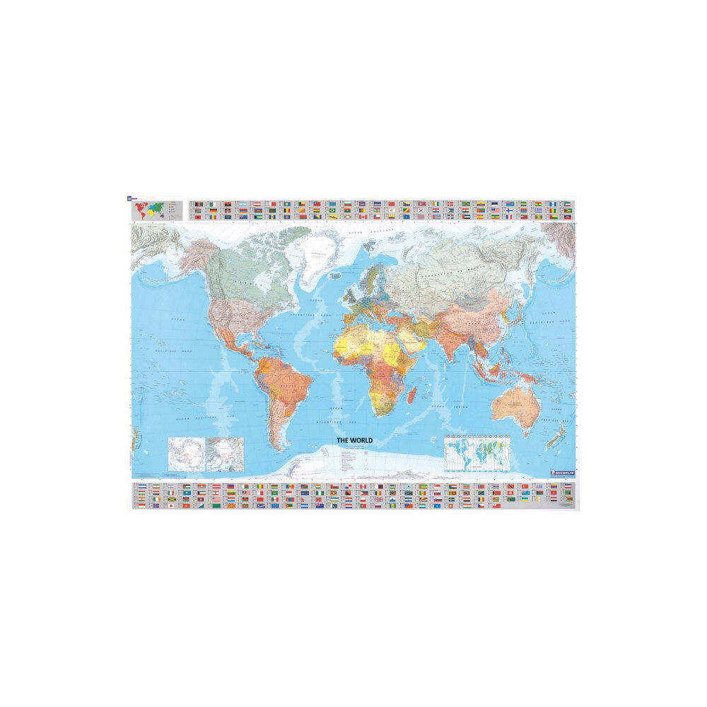 Michelin Editions Des Voyages The World - Michelin rolled & tubed wall map Encapsulated