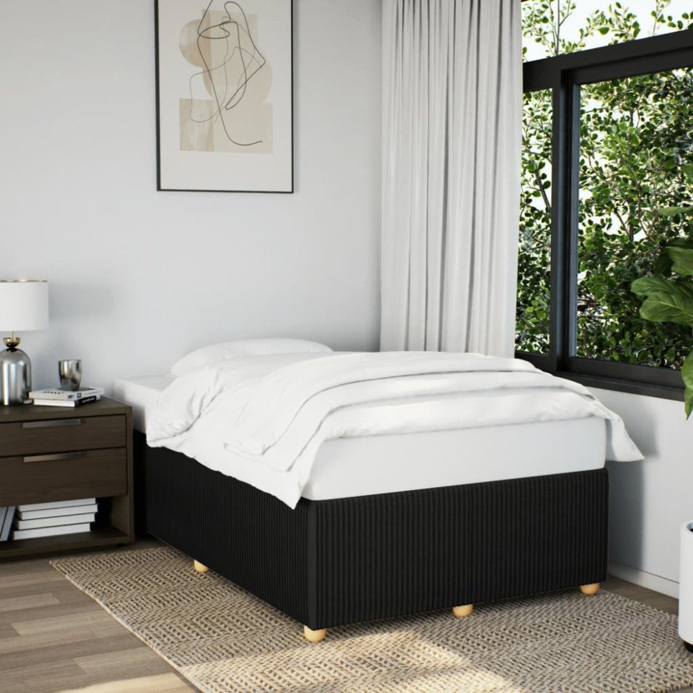 vidaXL sängram utan madrass svart 120x190 cm tyg