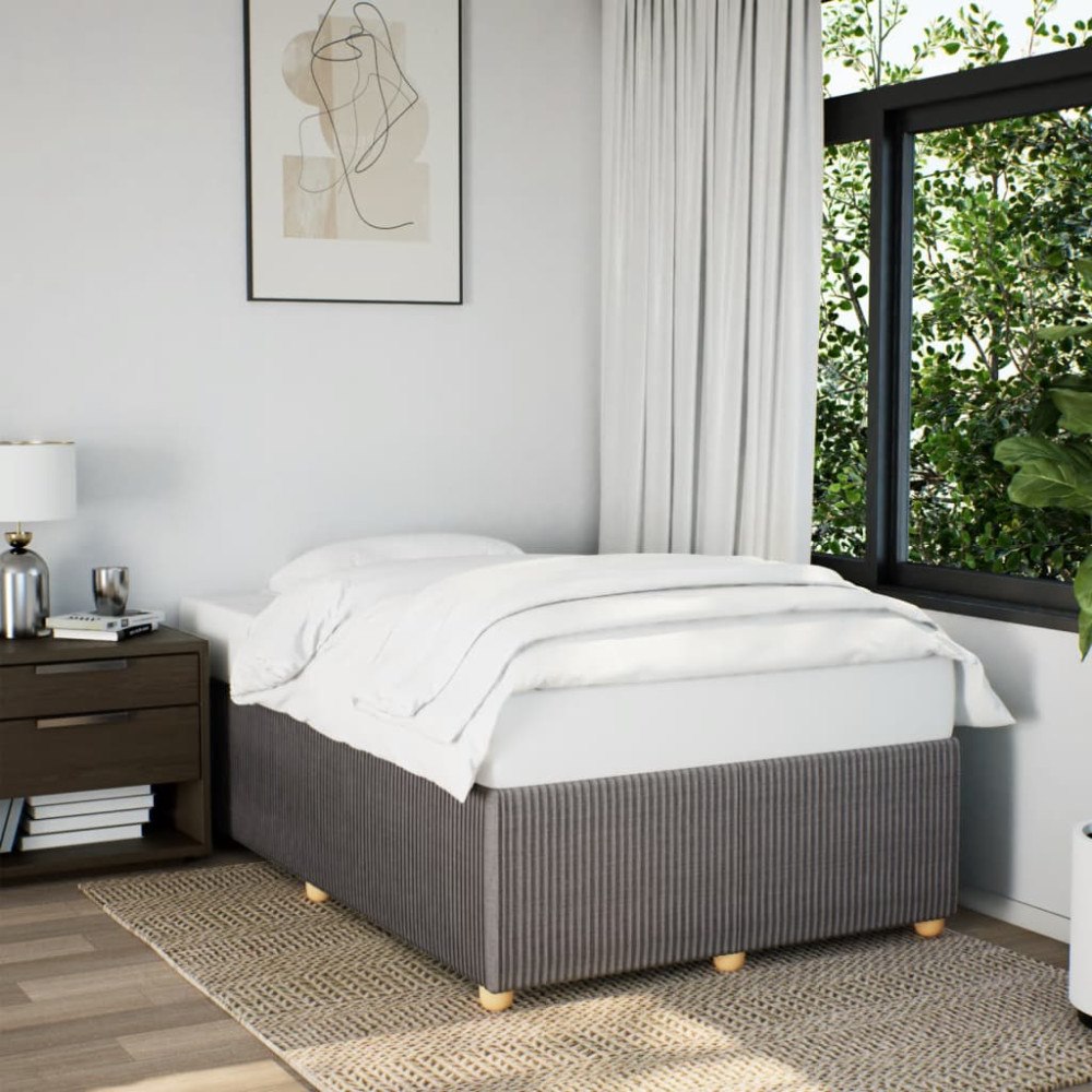 vidaXL sängram utan madrass taupe 120x190 cm tyg