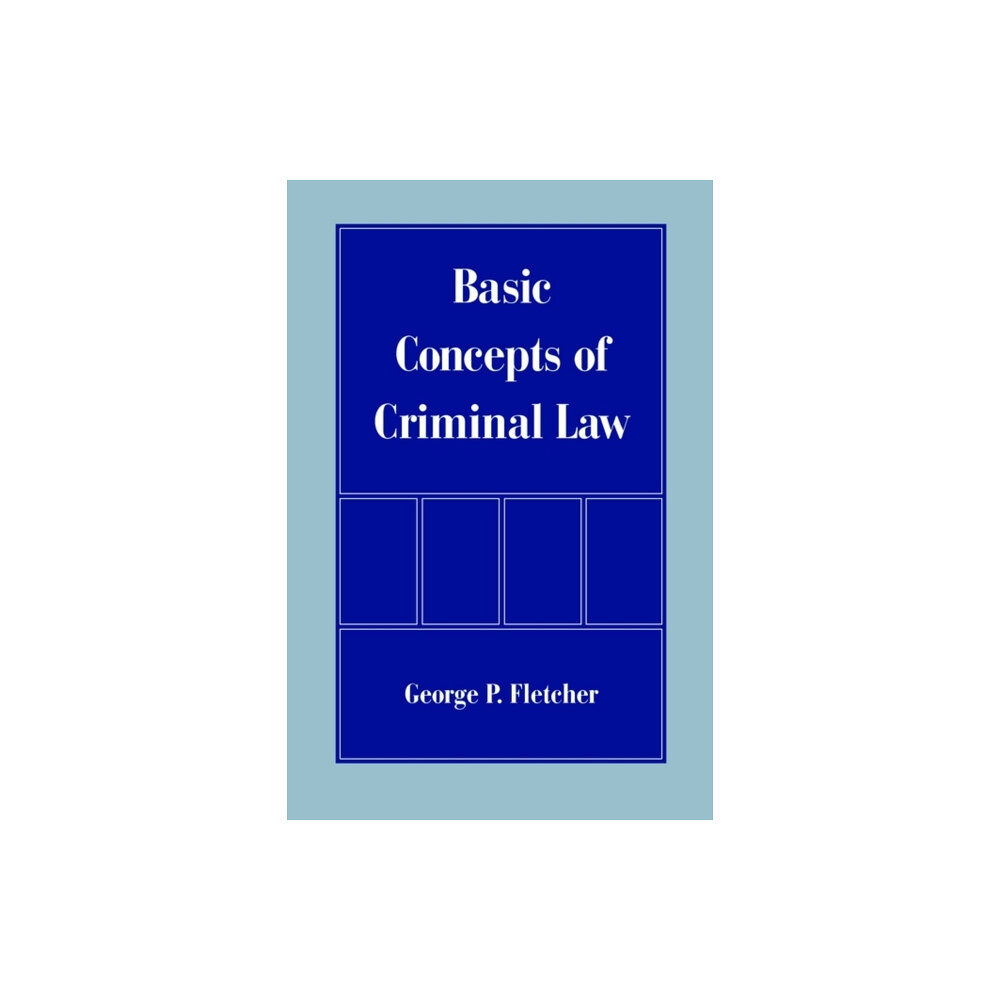 Oxford University Press Inc Basic Concepts of Criminal Law (häftad, eng)