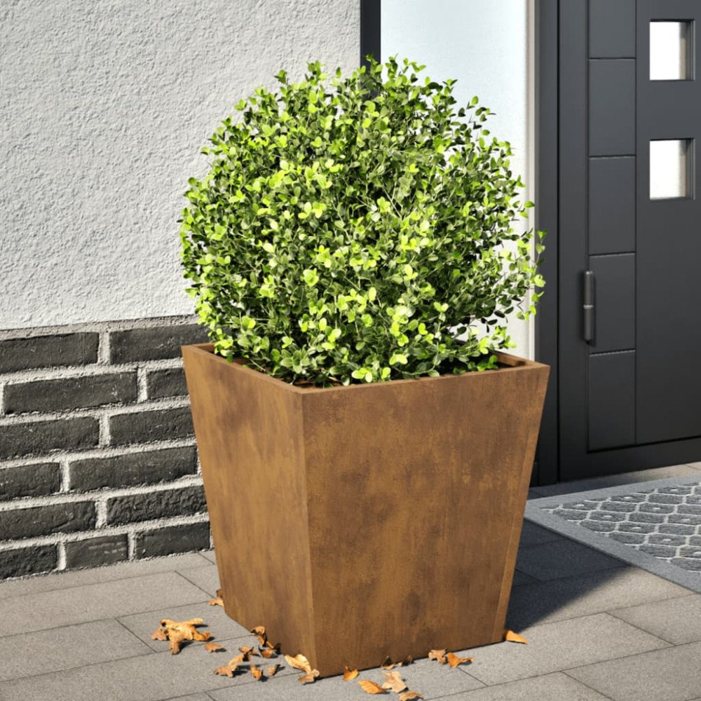 vidaXL Planteringskärl för trädgård 40x40x40 cm väderbeständigt stål