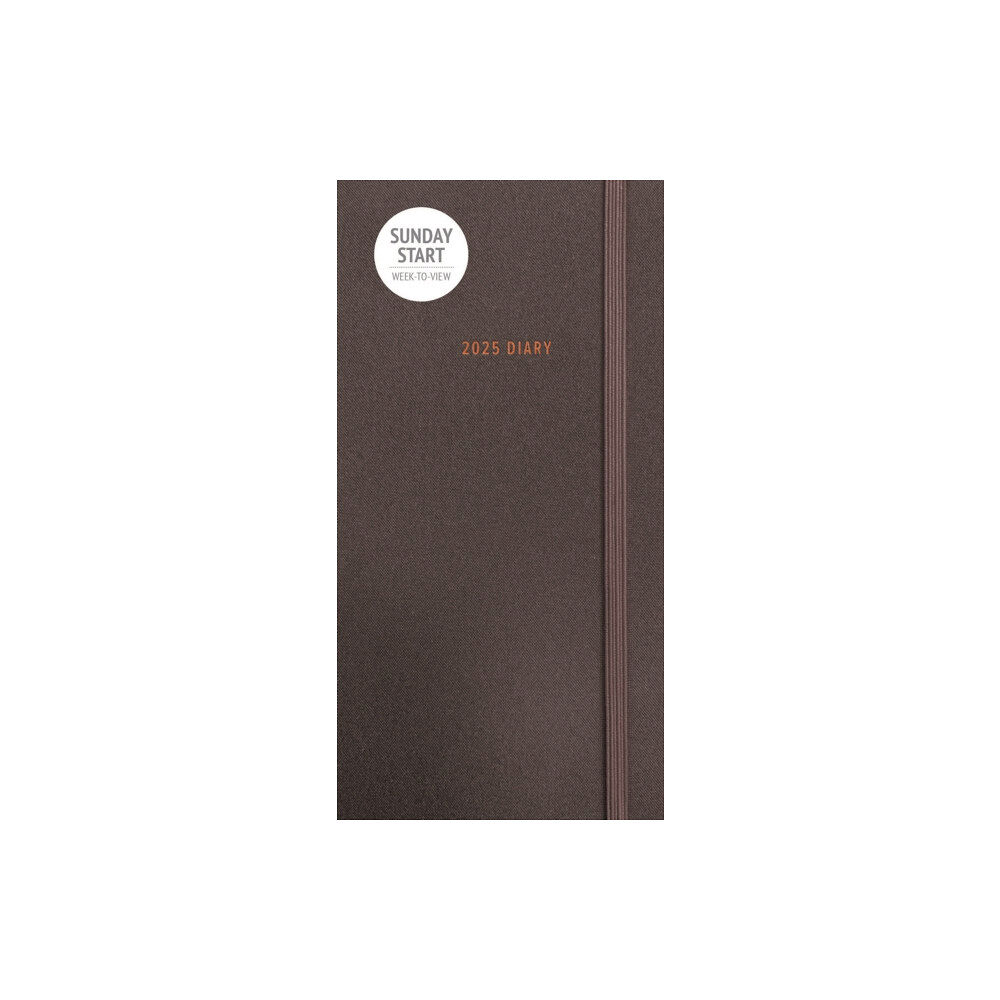 Carousel Calendars Sunday Start Charcoal Deluxe Slim Diary 2025 (häftad, eng)