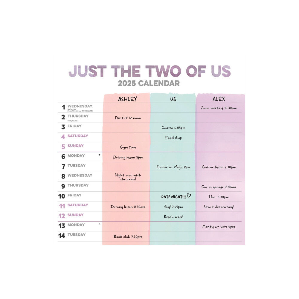 Carousel Calendars Just the Two of Us Planner Wall Calendar 2025 (häftad, eng)