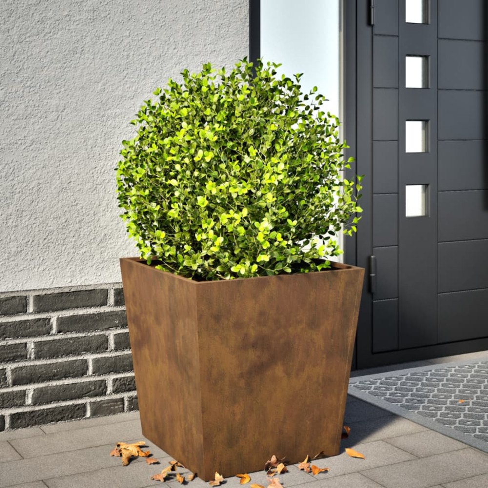 vidaXL Planteringskärl för trädgård 50x50x50 cm väderbeständigt stål