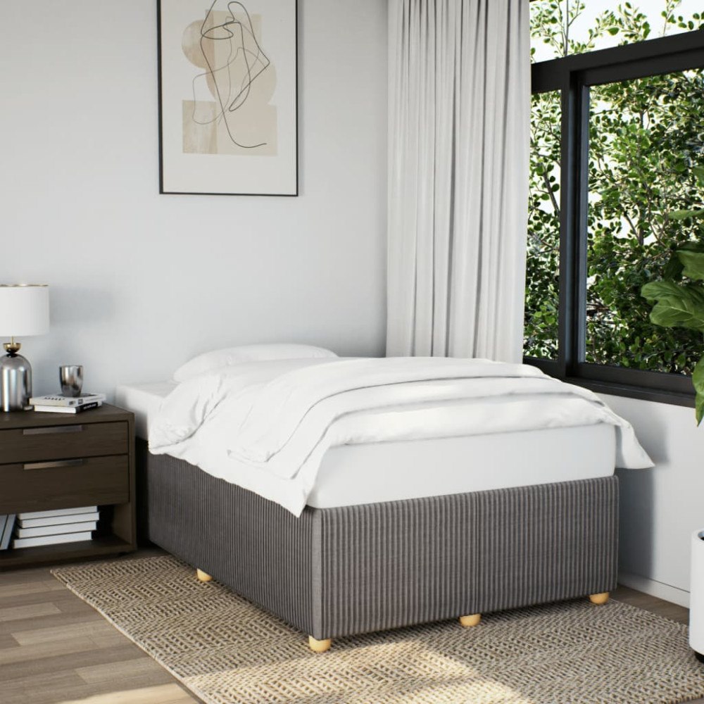 vidaXL Sängram utan madrass taupe 120x200 cm tyg
