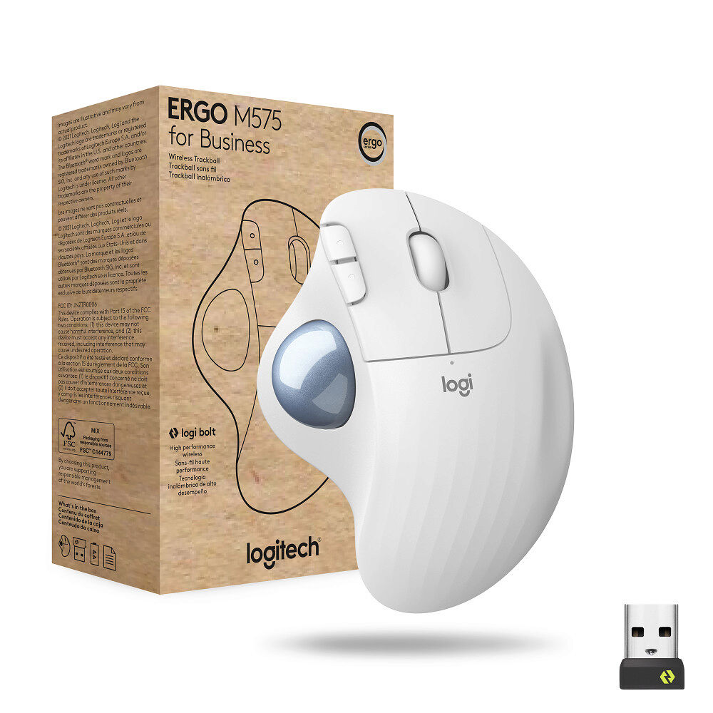 Logitech Logitech Ergo Series ERGO M575 for Business - styrkula - Bluetooth - offwhite