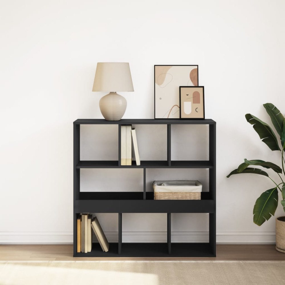 vidaXL Bokhylla/Rumsavdelare svart 100x33x94,5 cm