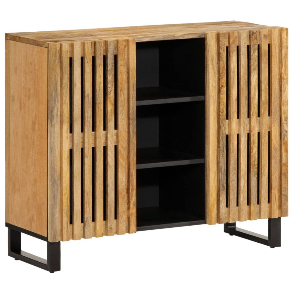 vidaXL Skänk 90x34x75 cm massivt grovt mangoträ