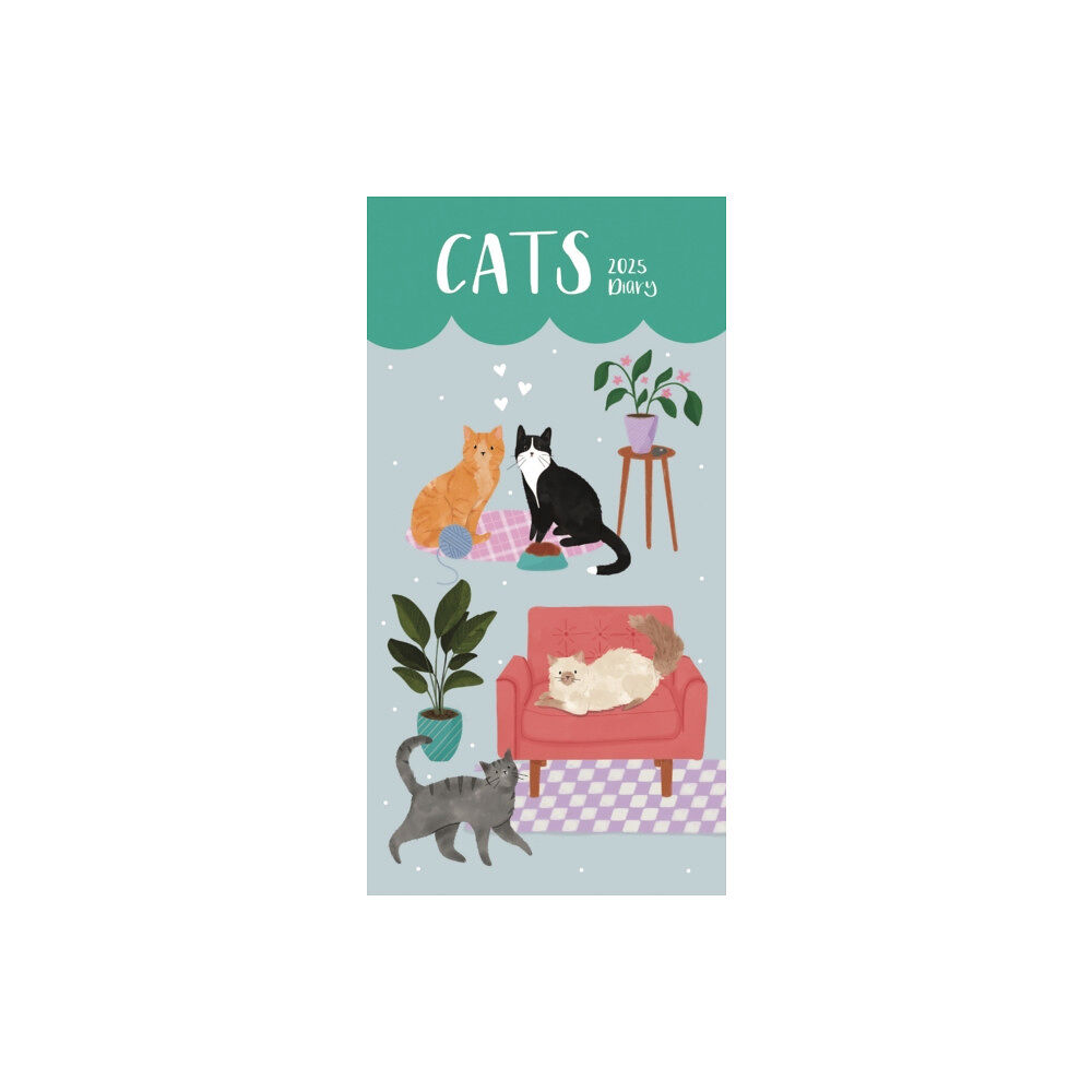 Carousel Calendars Cats Illustrated Slim Diary 2025 (häftad, eng)