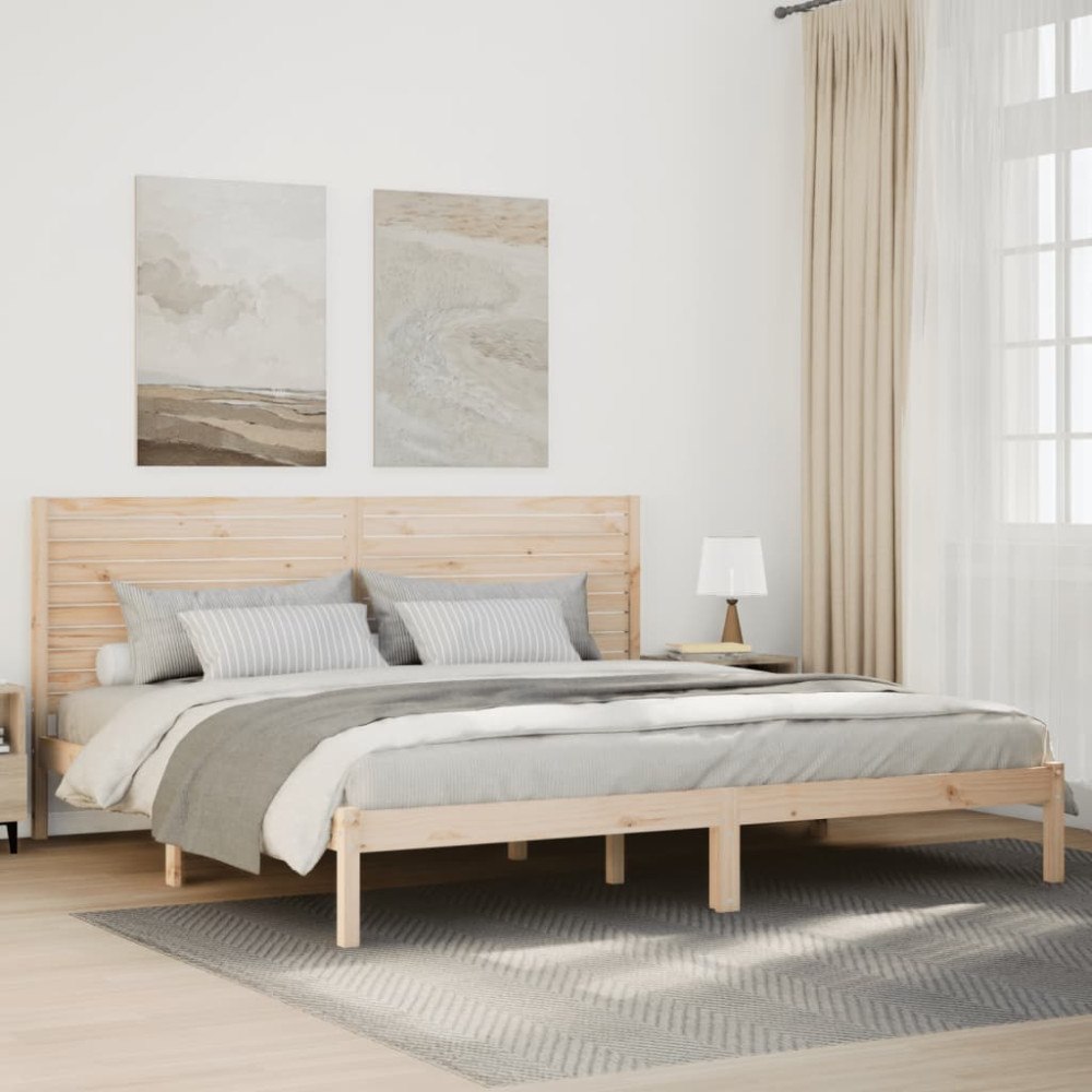vidaXL Sängram utan madrass extra lång 200x220 cm massivt trä