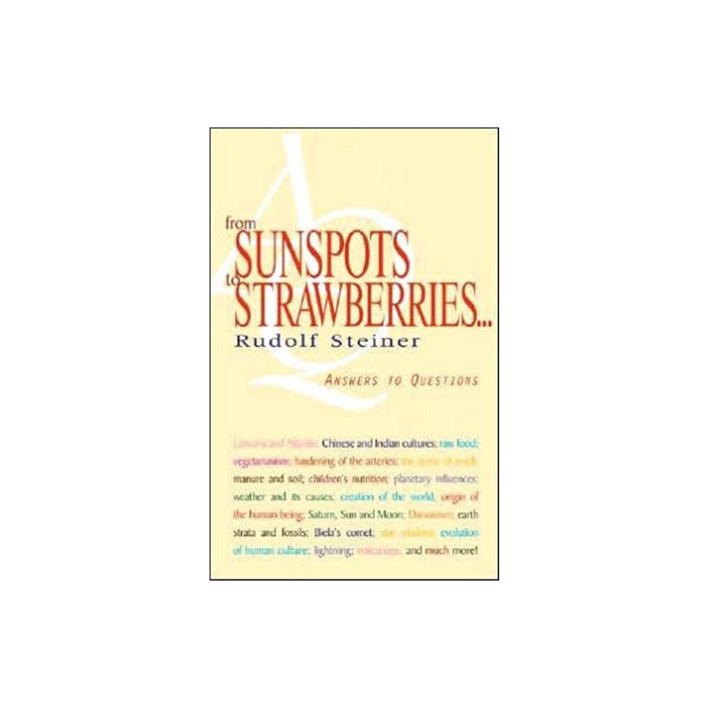 Rudolf Steiner Press From Sunspots to Strawberries (häftad, eng)