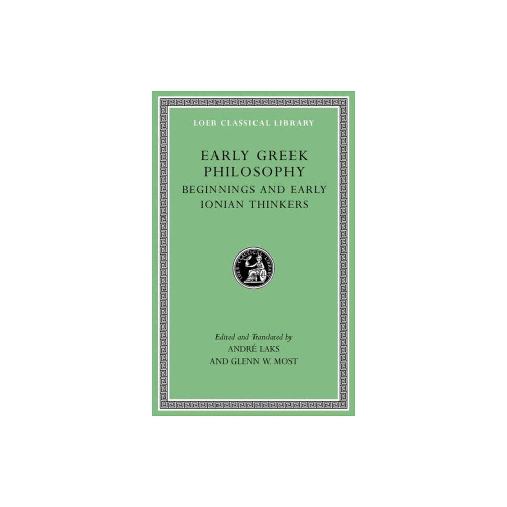 Harvard university press Early Greek Philosophy, Volume I (inbunden, eng)