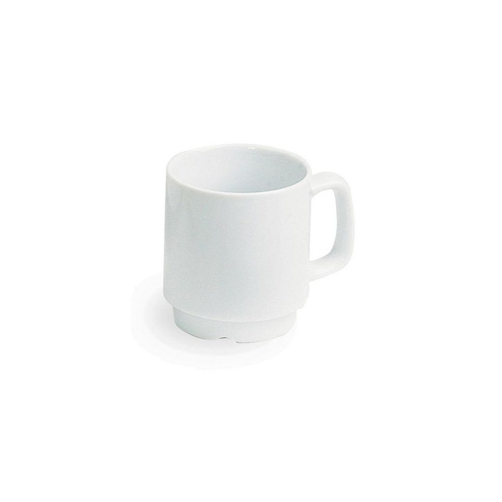 No Brand Mugg med öra porslin 26cl vit 6/fp