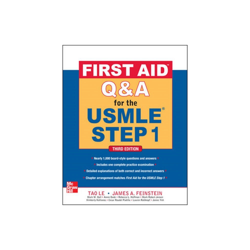 McGraw-Hill Education - Europe First Aid Q&A for the USMLE Step 1, Third Edition (häftad, eng)