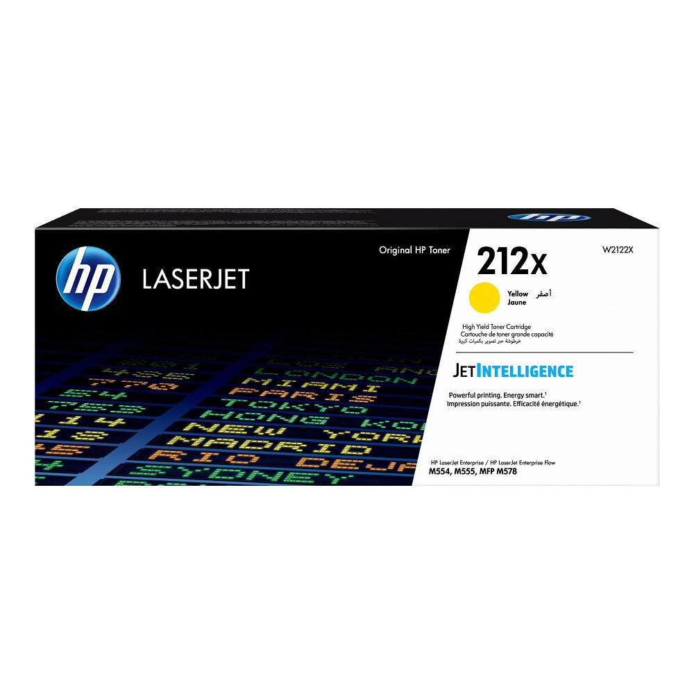Hewlett-Packard HP 212X - Lång livslängd - gul - original - LaserJet - tonerkassett (W2122X)