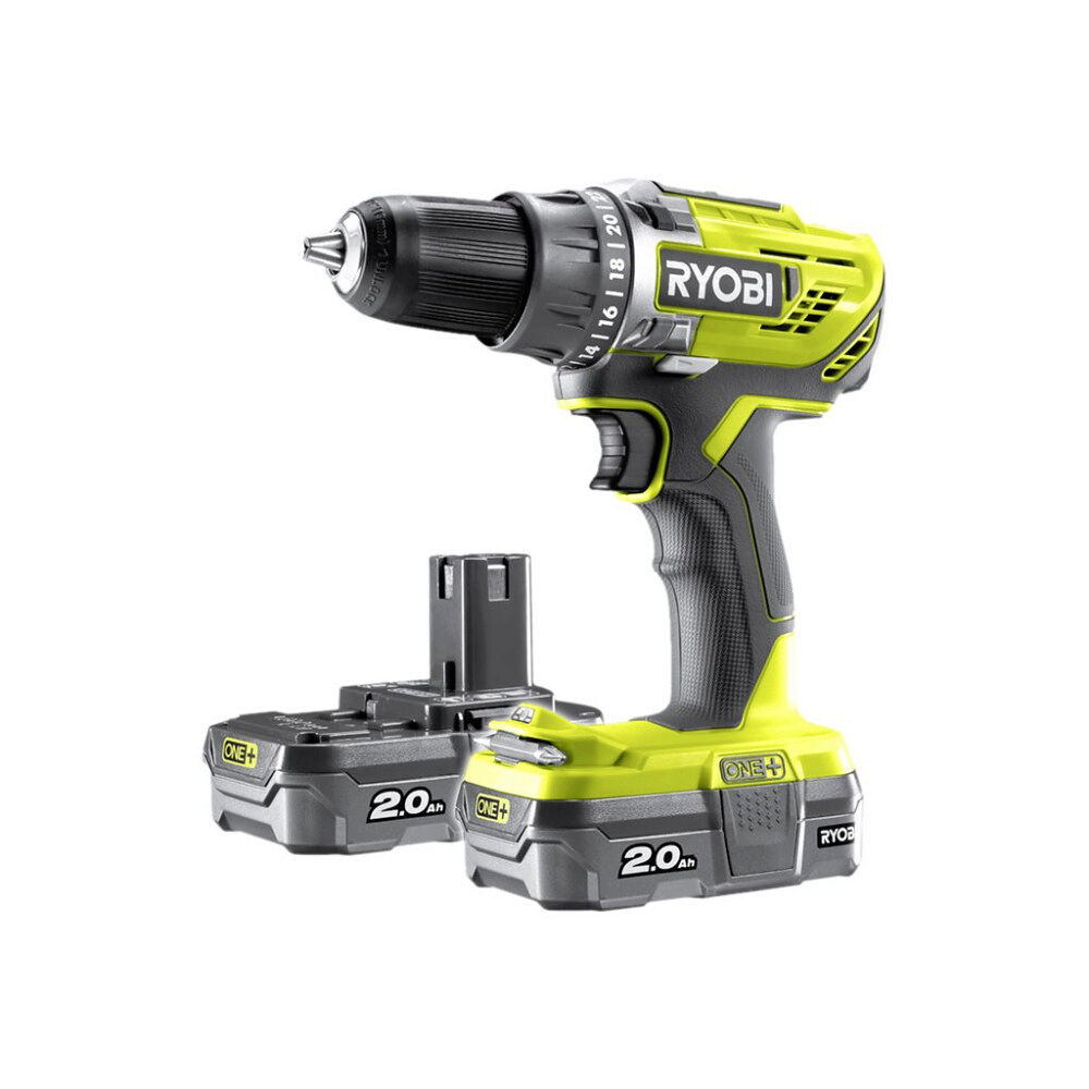 Ryobi Ryobi One+ R18DD3-220S - borr/drivare - sladdlös - 2 hastigheter - 2 batterier